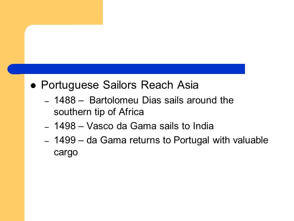Portuguese Sailors Reach Asia