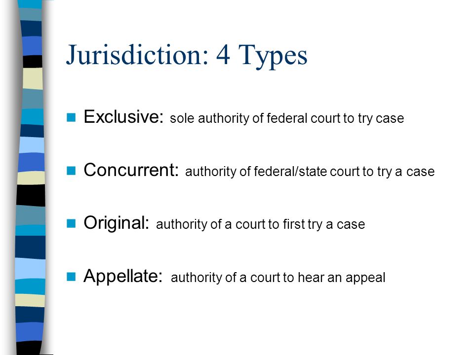 four types of jurisdiction