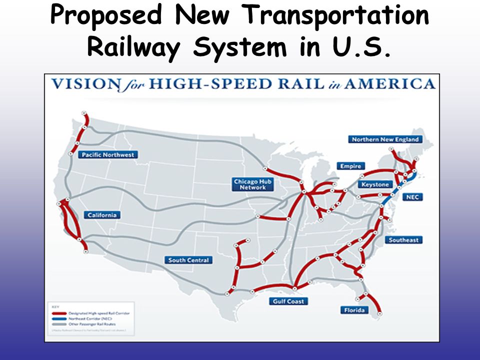 Proposed New Transportation Railway System in U.S.