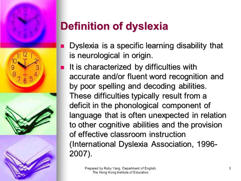 Meaning dyslexic What is