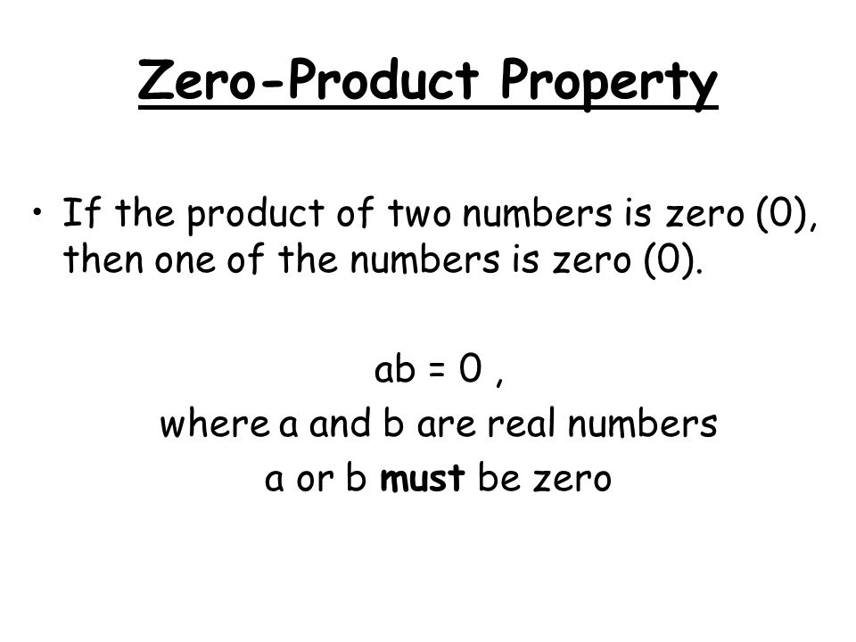 Zero-Product Property