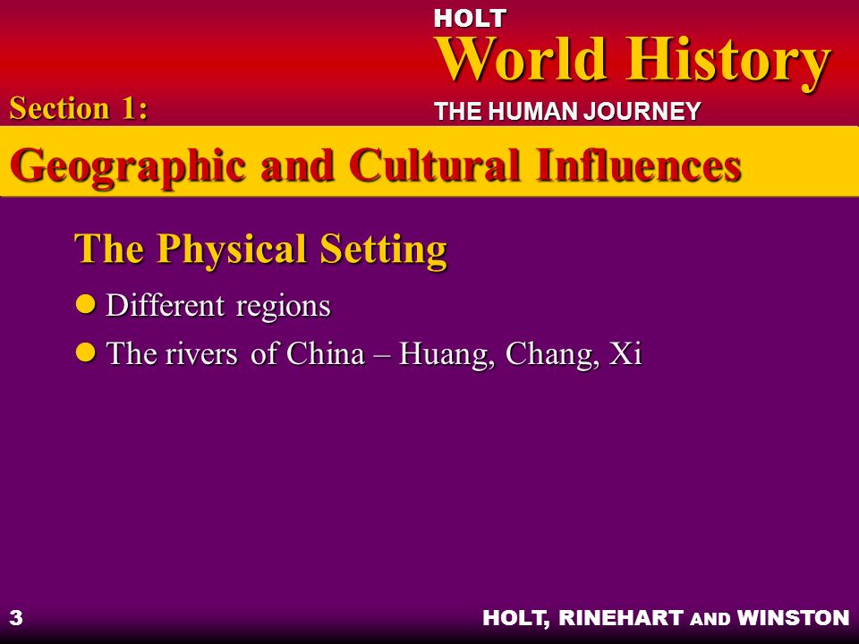 Geographic and Cultural Influences