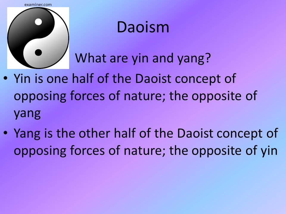 Daoism What are yin and yang