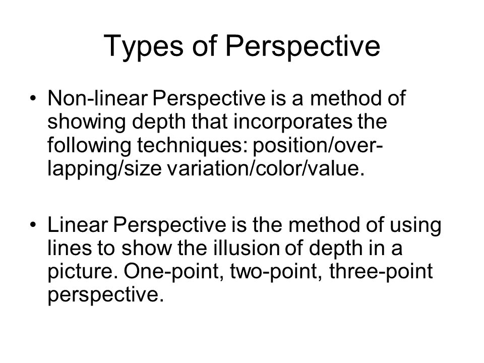 Types of Perspective