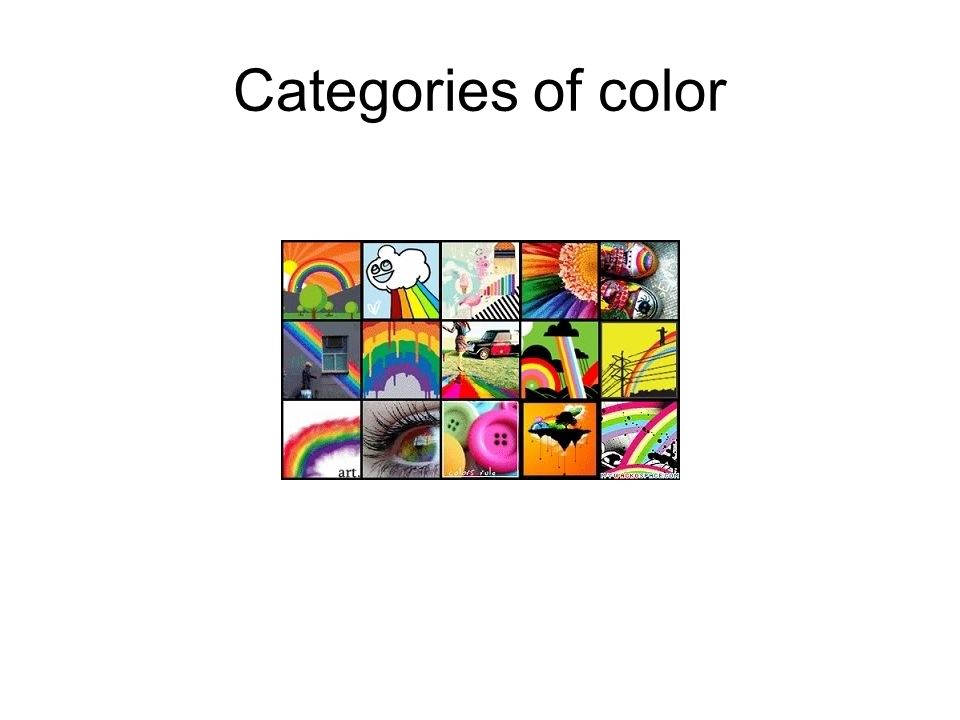 Categories of color