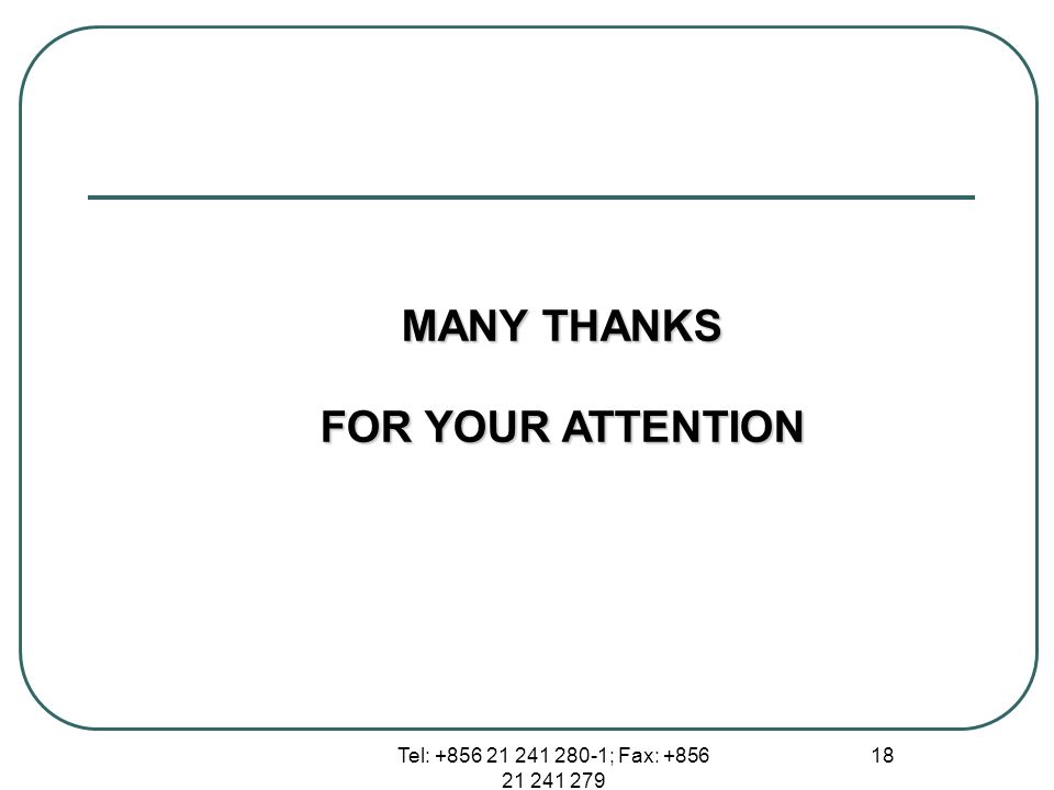 MANY THANKS FOR YOUR ATTENTION