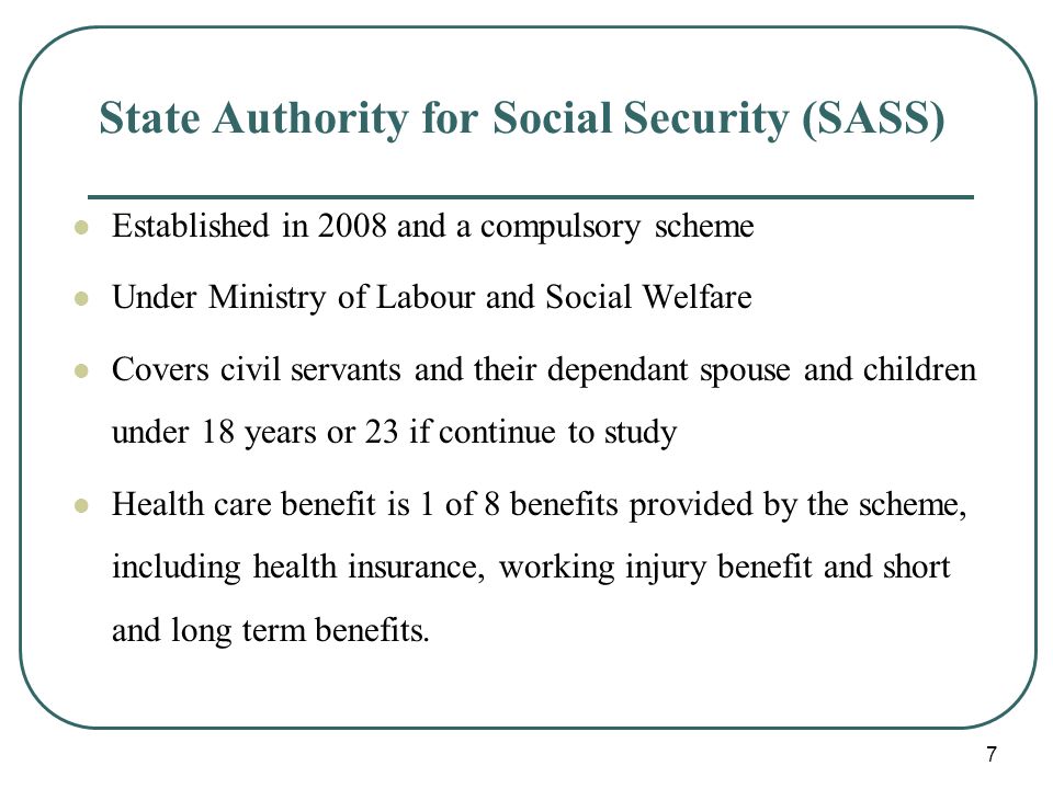 State Authority for Social Security (SASS)