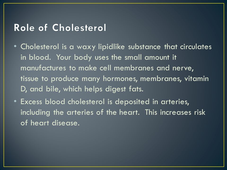 Role of Cholesterol