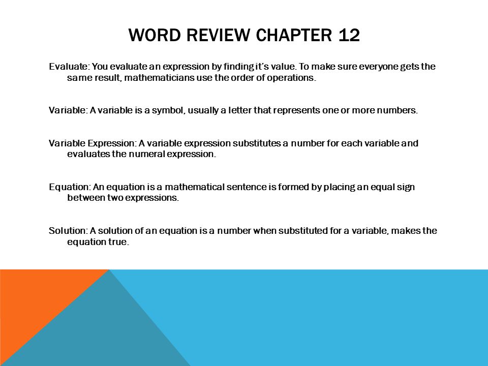 Word review chapter 12