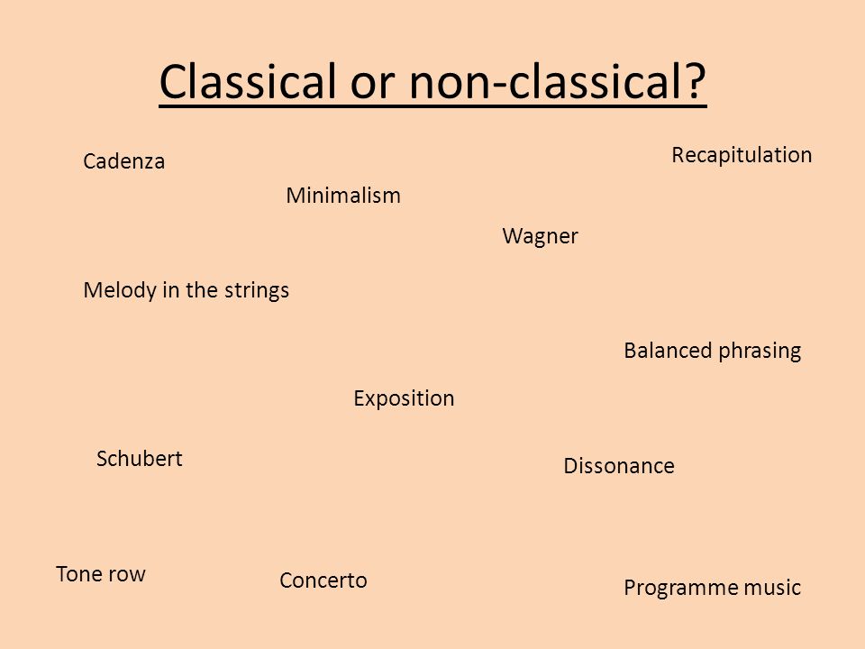 Classical or non-classical