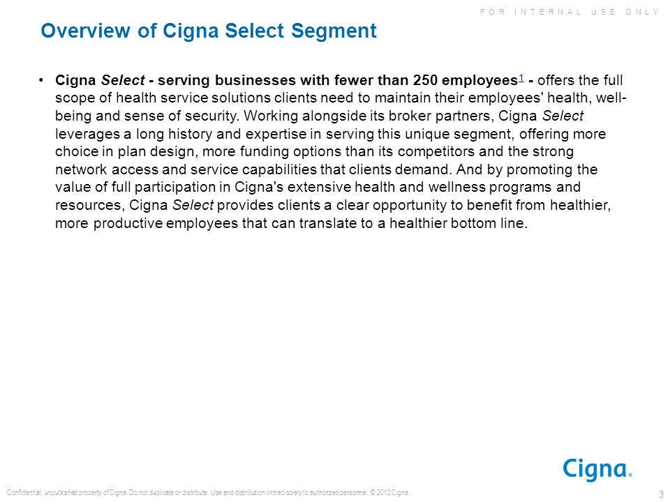 Overview of Cigna Select Segment