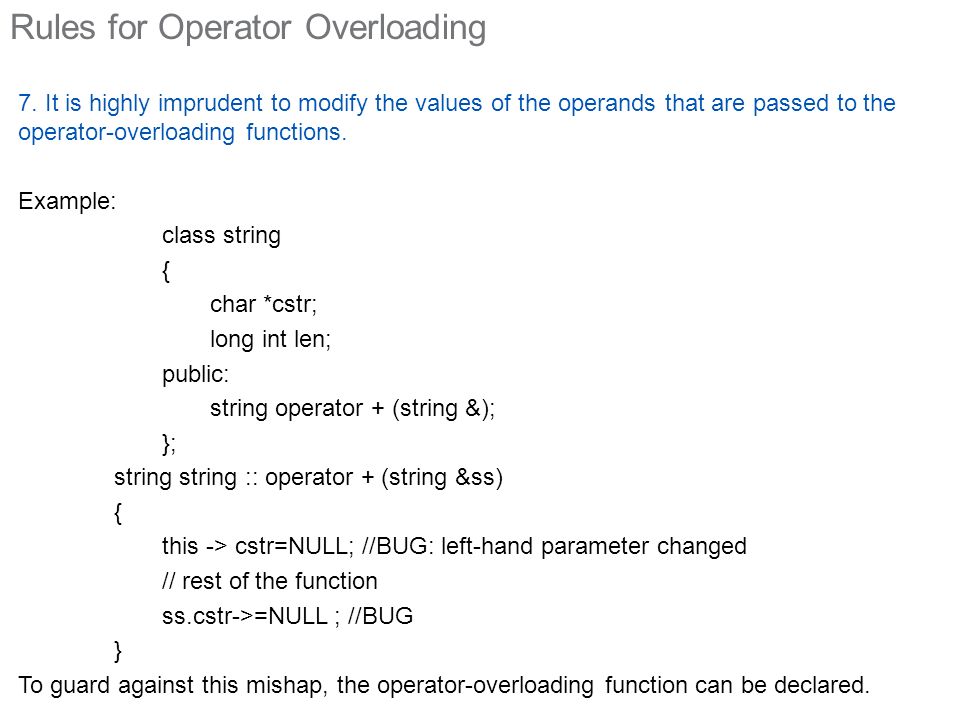 Notes On Operator Overloading InC++ - Notes - LearnPick India