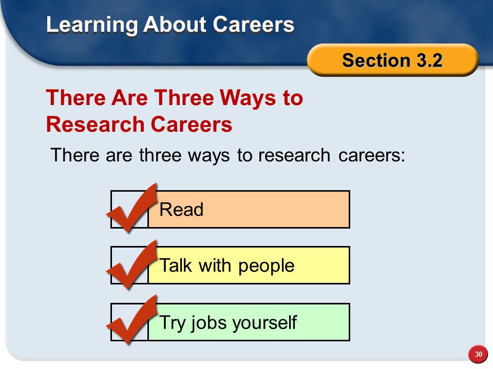 There Are Three Ways to Research Careers