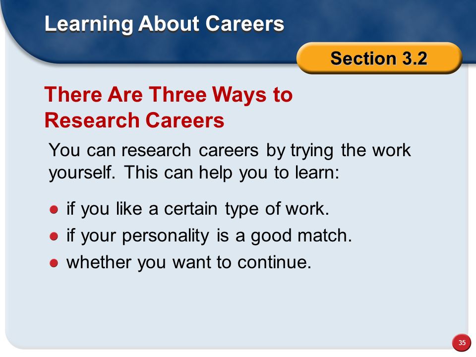 There Are Three Ways to Research Careers