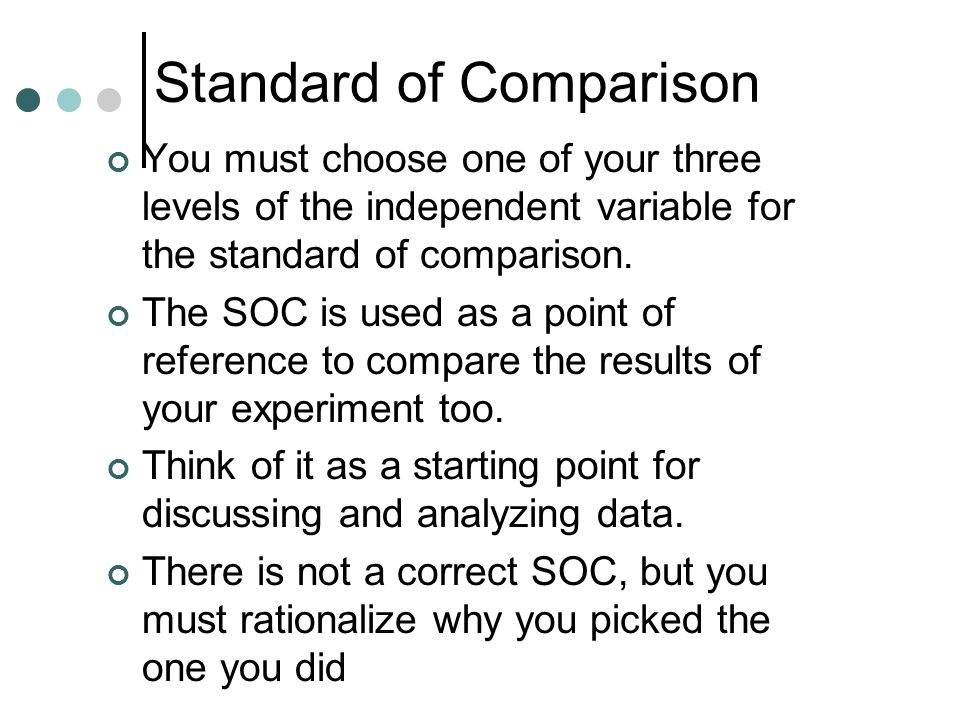Standard of Comparison