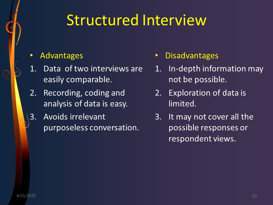 Structured Interview Advantages