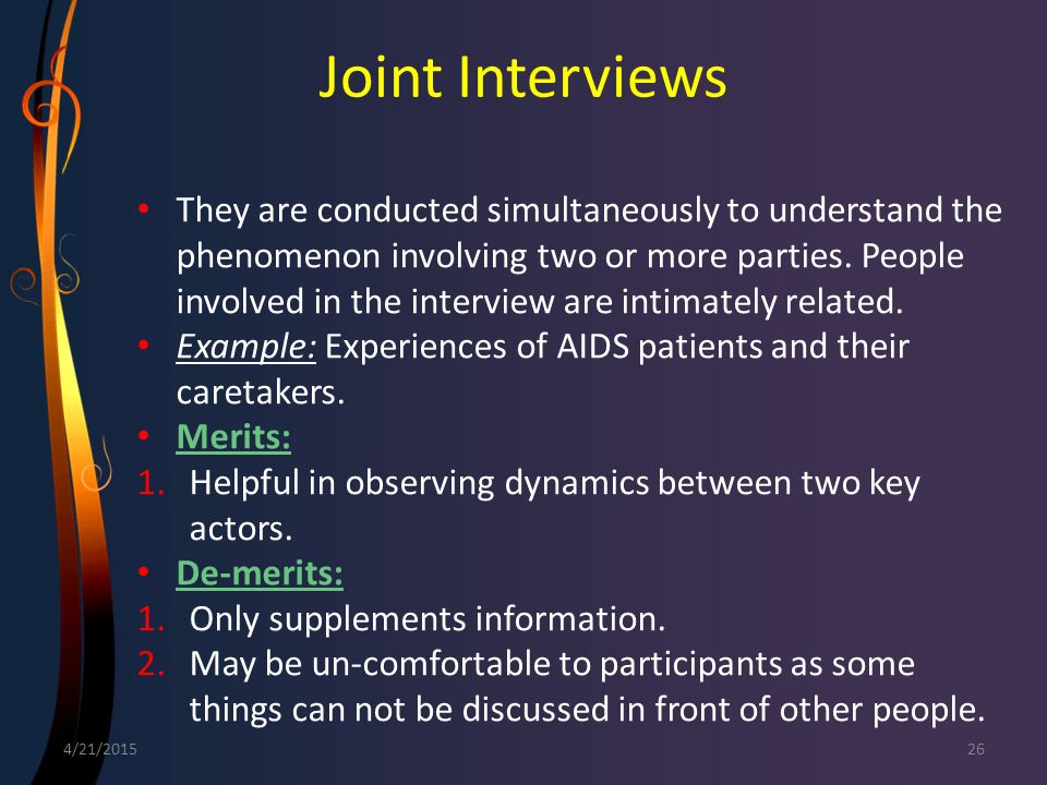 Joint Interviews