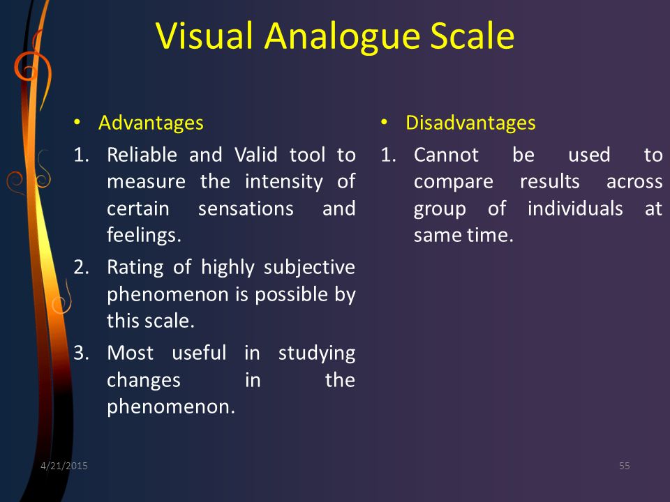 Visual Analogue Scale Advantages