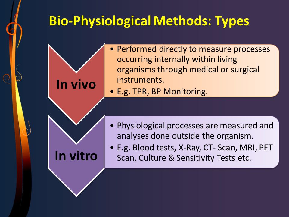 Bio-Physiological Methods: Types