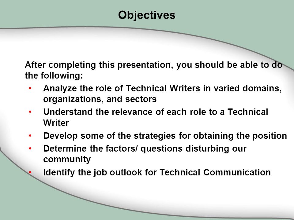 what are the four main purposes of technical writing