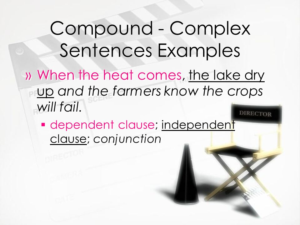 Compound - Complex Sentences Examples