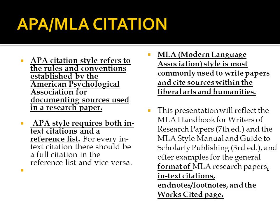 Apa Mla Citation Styles Ppt Video Online Download