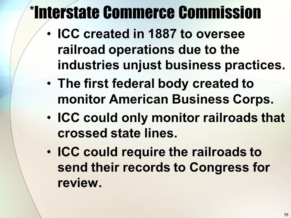 *Interstate Commerce Commission