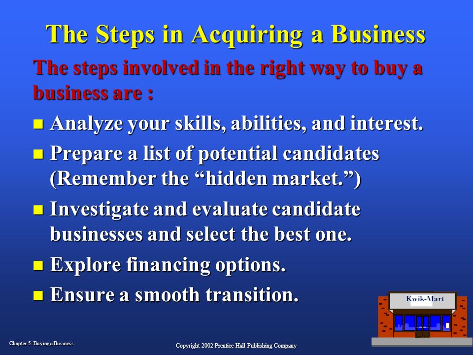 Buying An Existing Business - ppt download