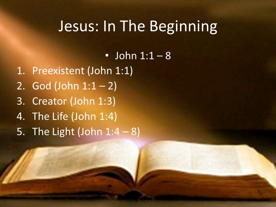 Jesus: In The Beginning