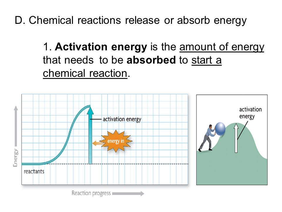 D. Chemical reactions release or absorb energy