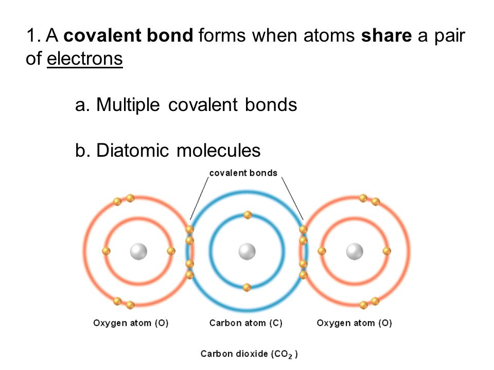 1. A covalent bond forms when atoms share a pair of electrons