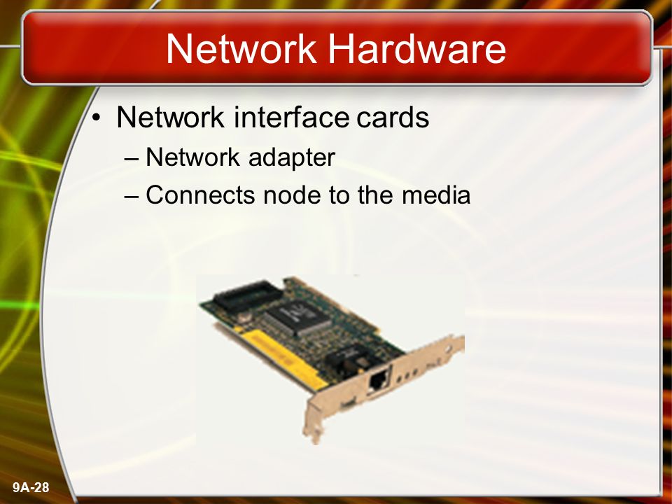 Network Hardware Network interface cards Network adapter