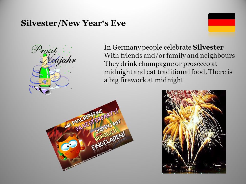Silvester/New Year‘s Eve