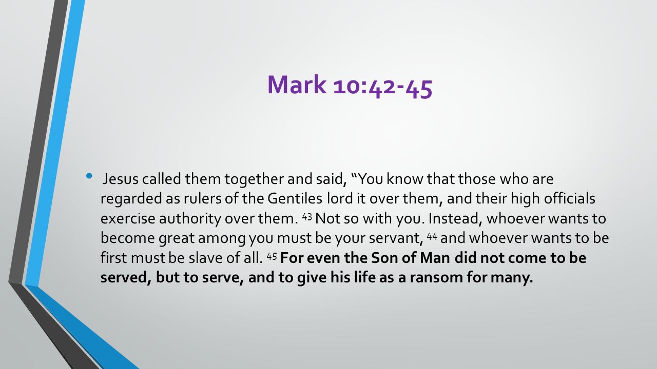 Mark 10:42-45