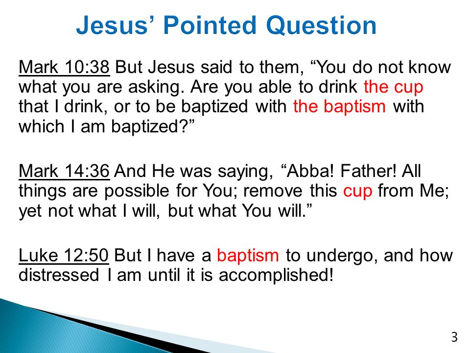 Jesus’ Pointed Question