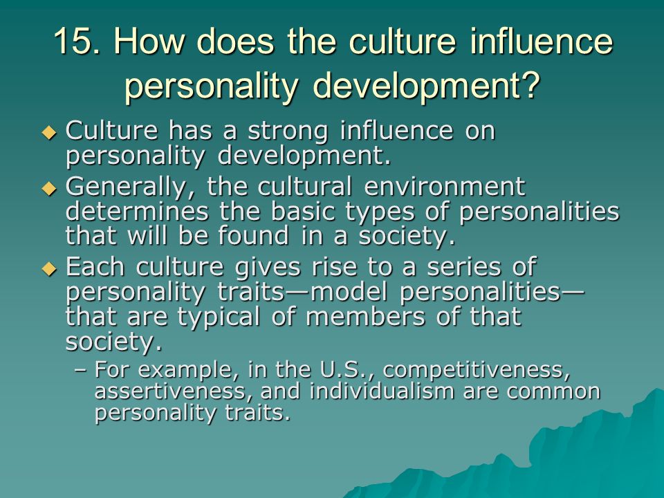 culture and personality development