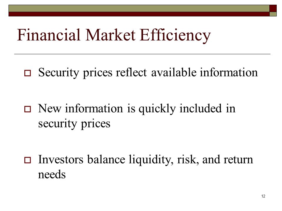 Financial Market Efficiency