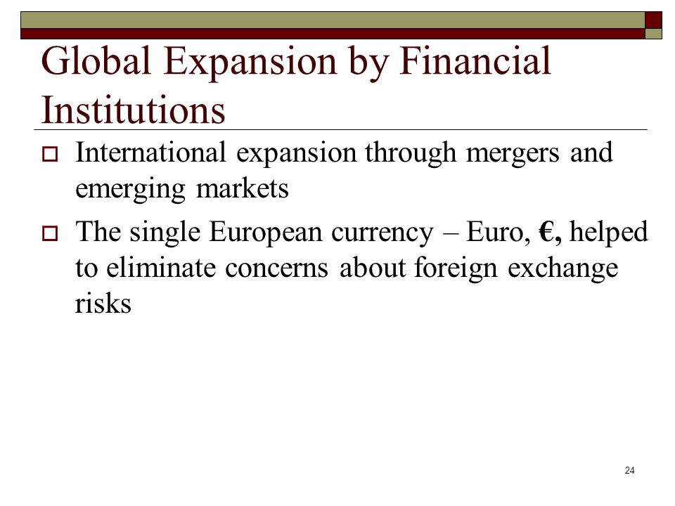 Global Expansion by Financial Institutions
