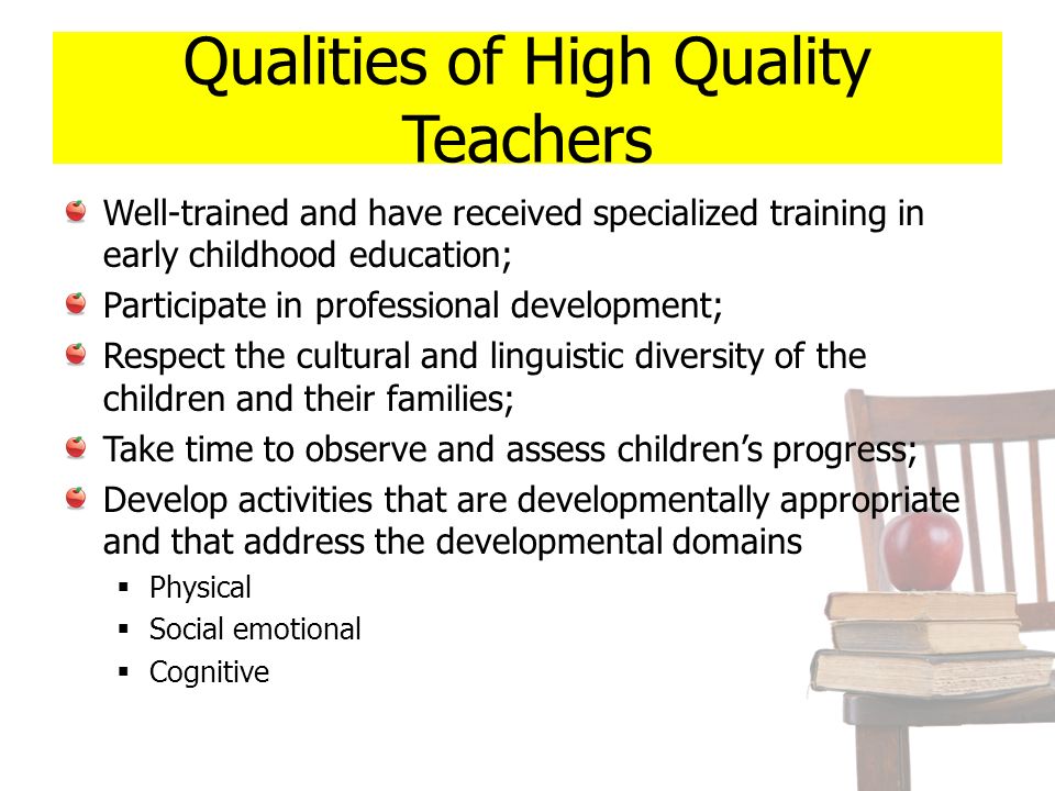 Qualities of High Quality Teachers