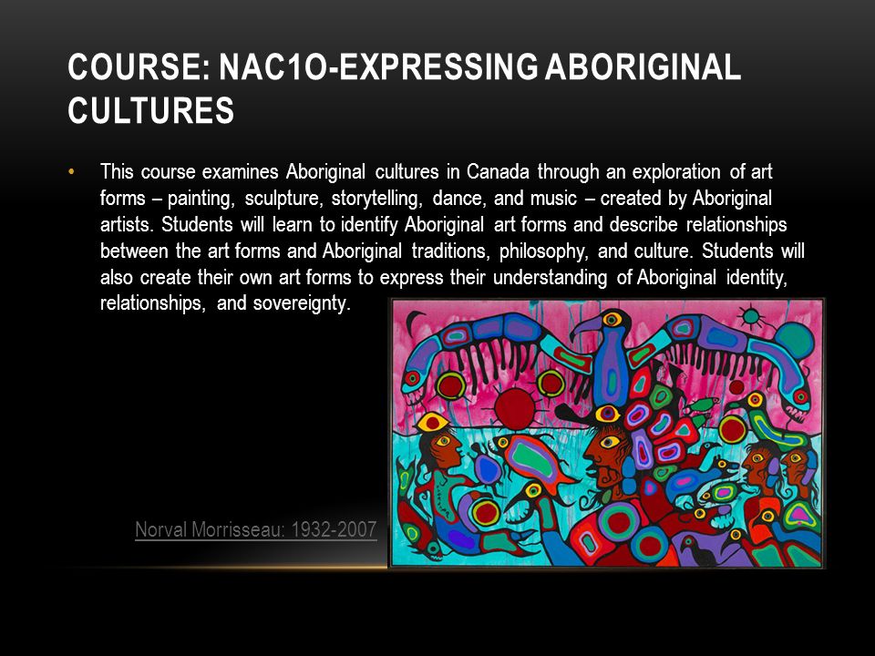 Course: NAC1O-Expressing Aboriginal Cultures