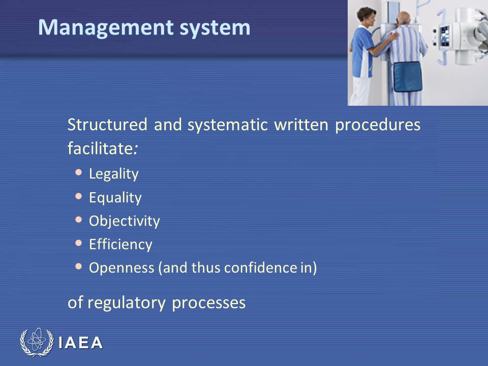 Management system of regulatory processes