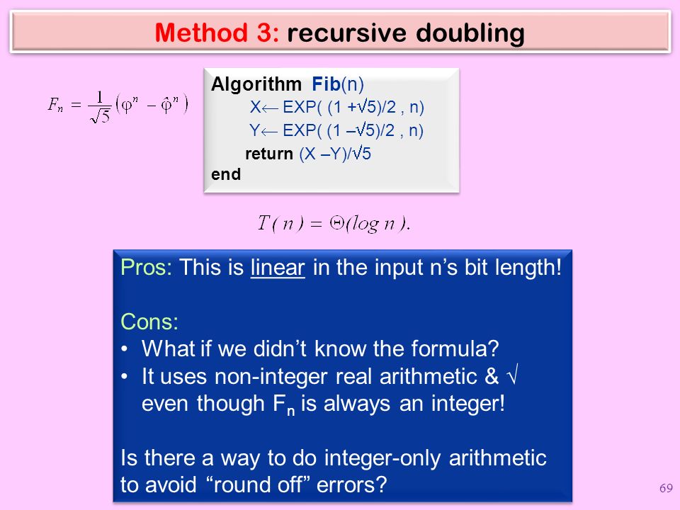 Method 3: recursive doubling
