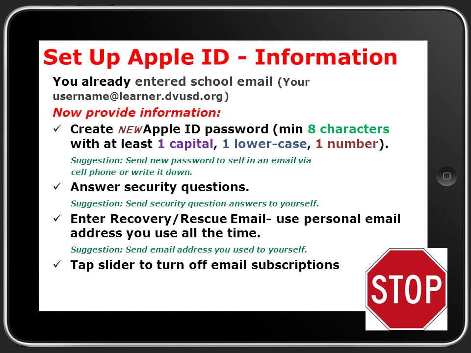 Set Up Apple ID: Billing Info