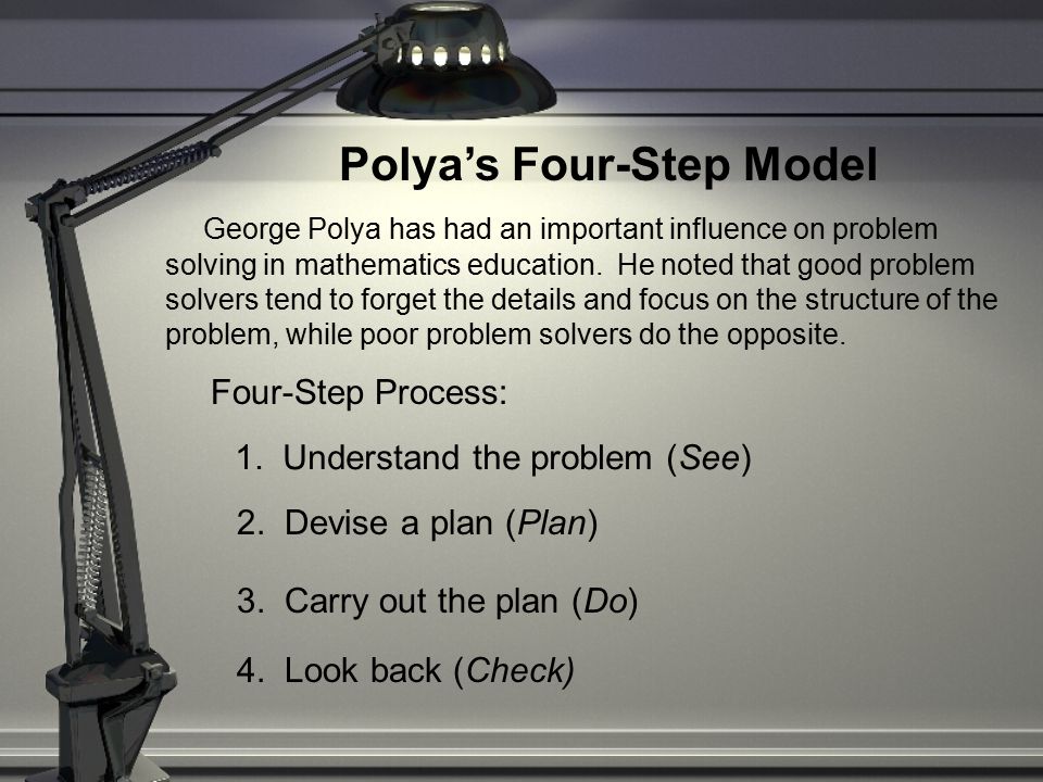polya problem solving steps