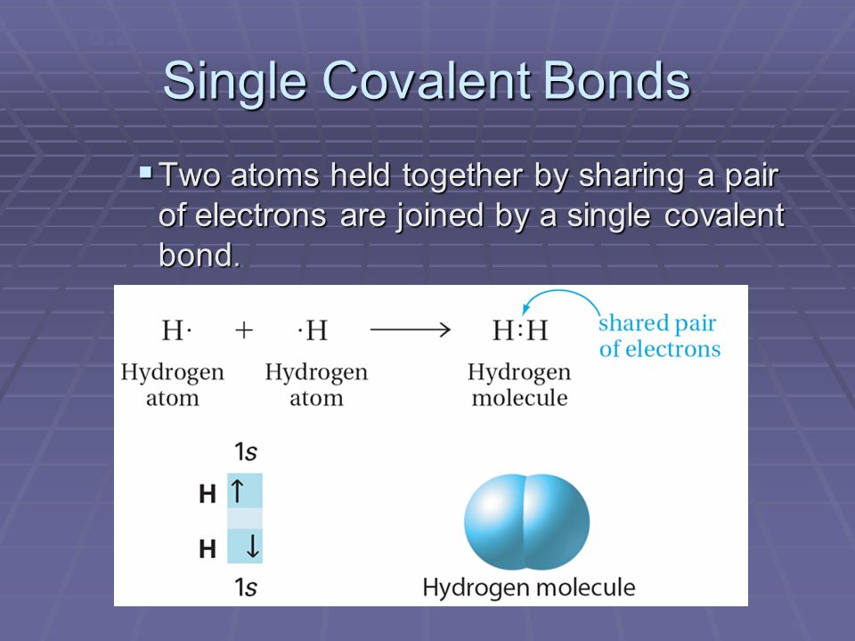 8.2 Single Covalent Bonds.