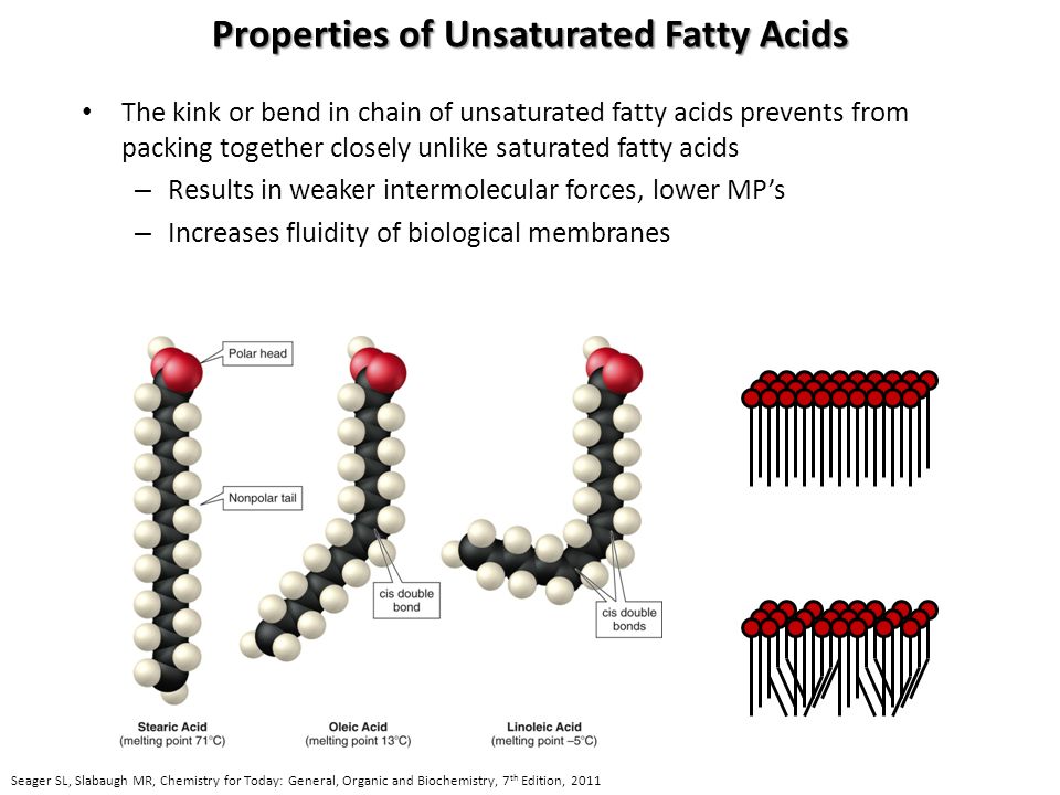 Properties of Unsaturated Fatty Acids