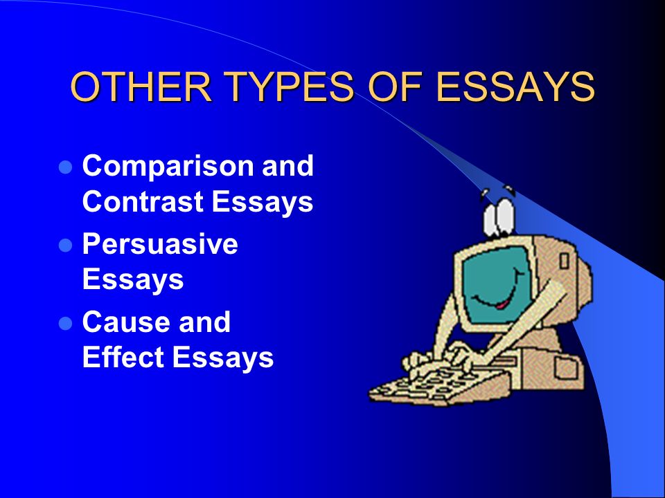 OTHER TYPES OF ESSAYS Comparison and Contrast Essays Persuasive Essays