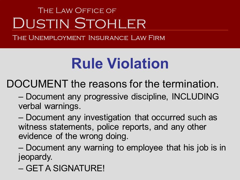 Dustin Stohler Rule Violation