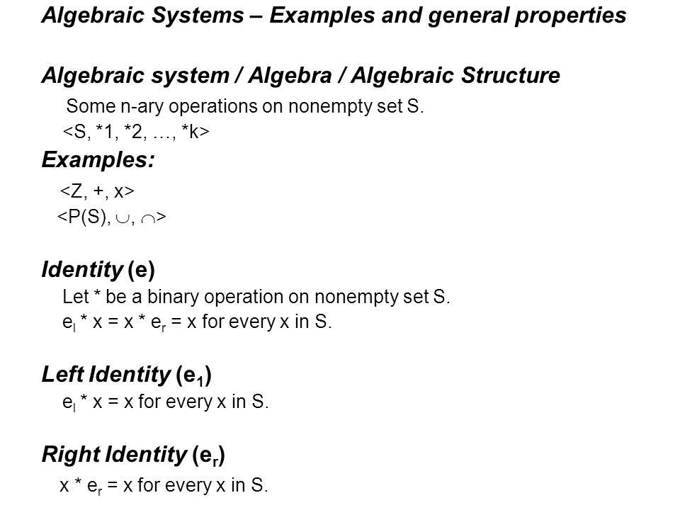Unit – IV Algebraic Structures - ppt video online download