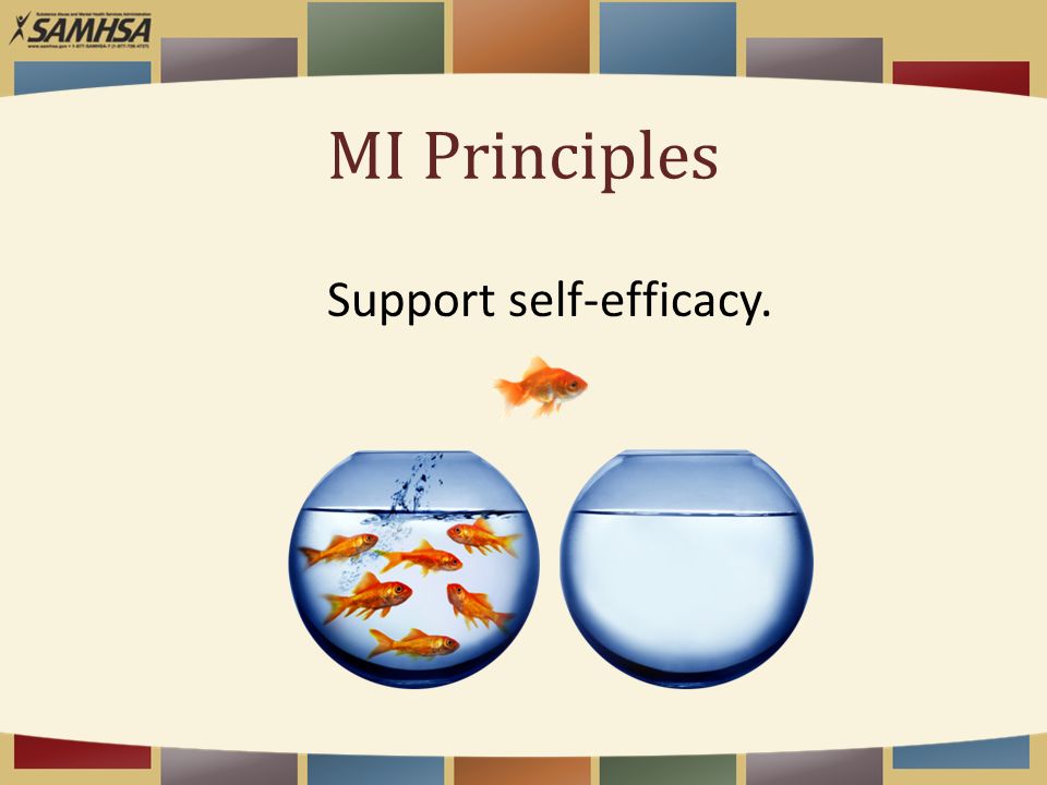 Support self-efficacy.